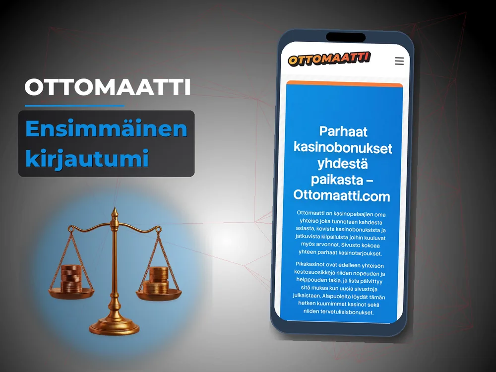 Ottomaatti - Ensimmäinen kirjautumi