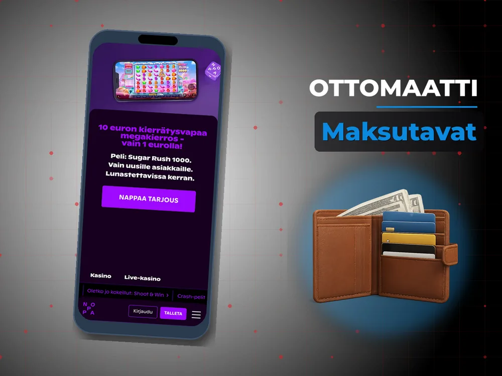 Ottomaatti - Maksutavat
